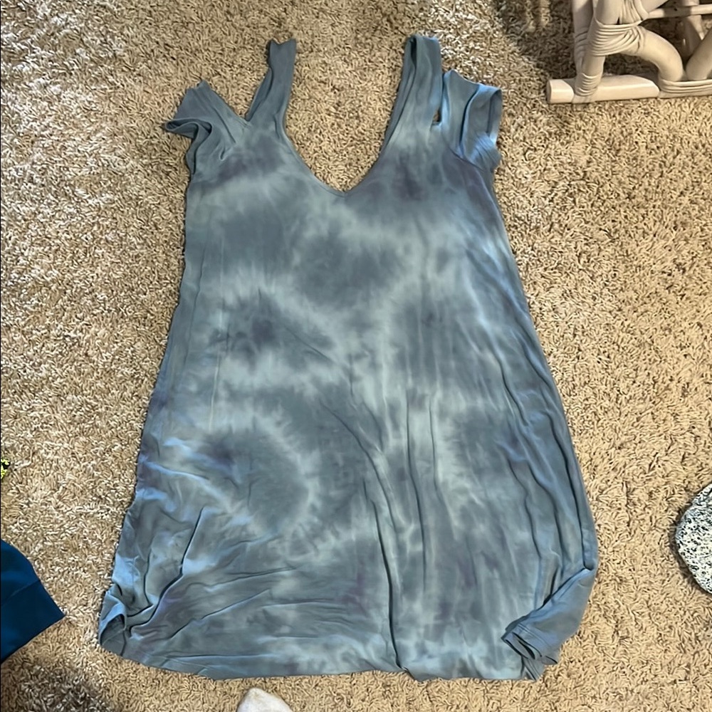 American Eagle Outfitters Blue Tie-Dye Mini Dress